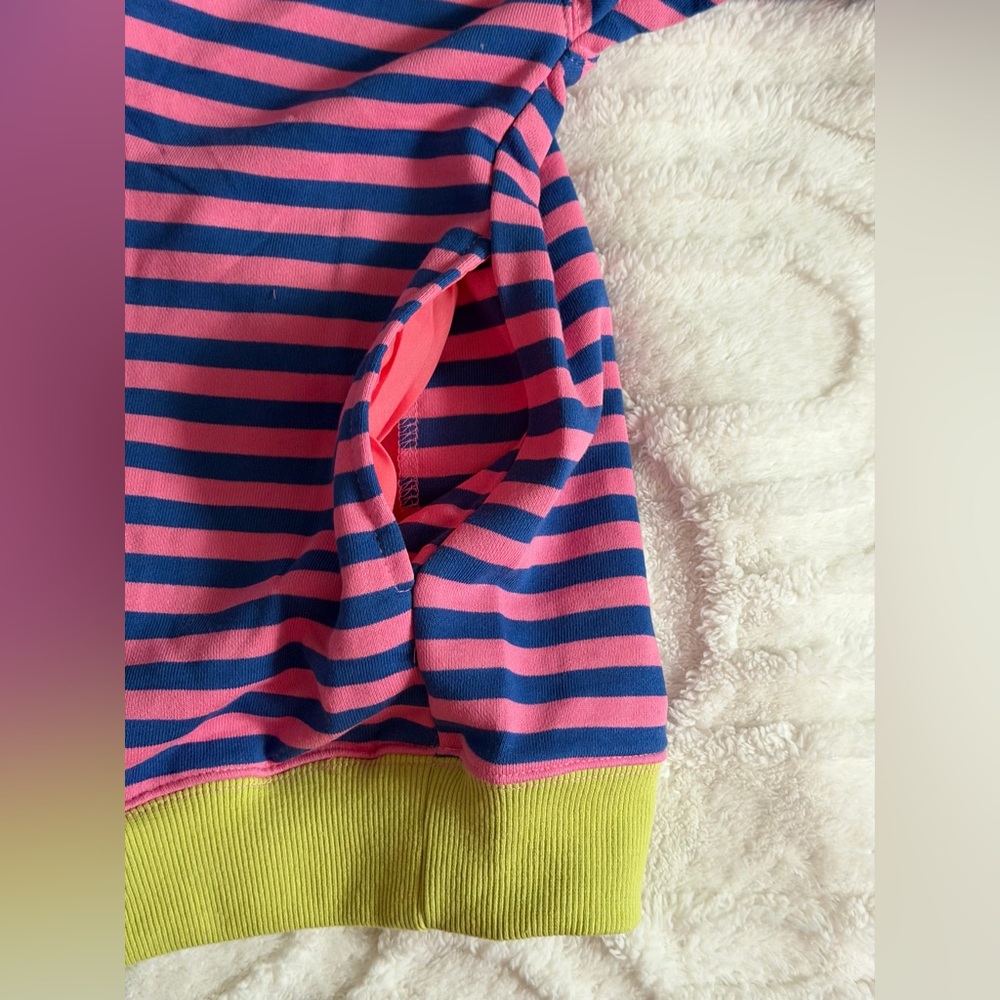 Striped Pink and Blue Crewneck Sweater, Size S, NWT, Comfy Casual Colorful - Picture 5 of 7
